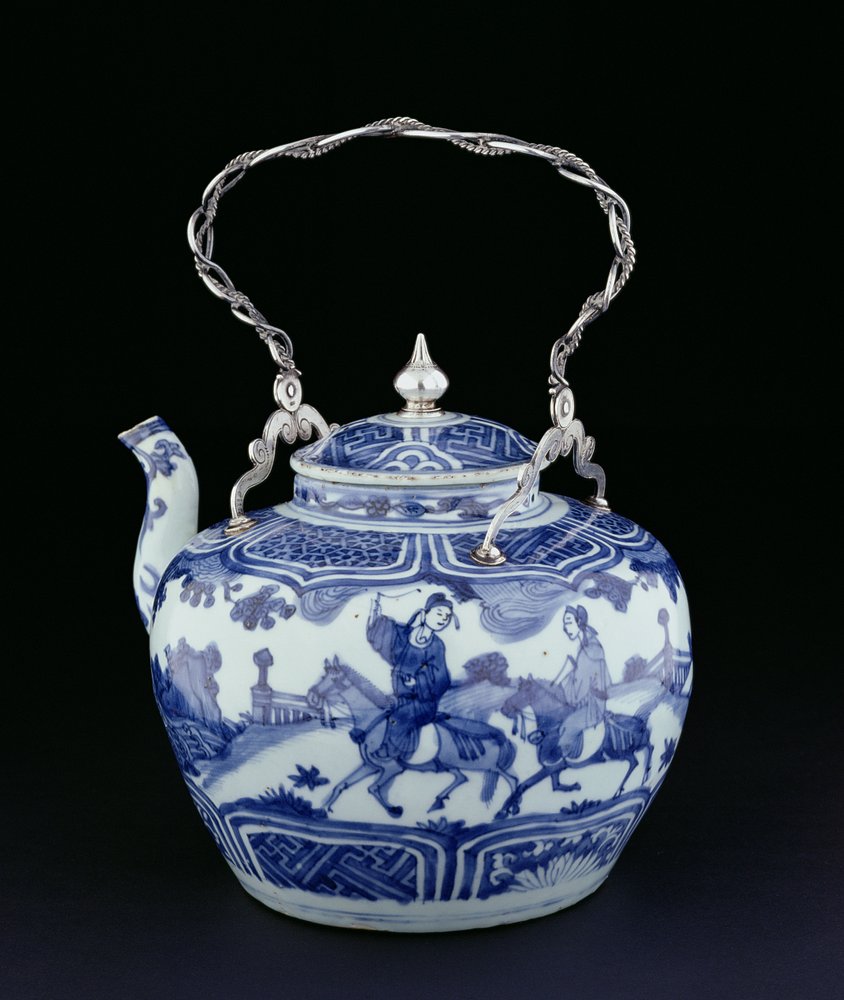 Chinese teapot with European handle, Transitional Period
