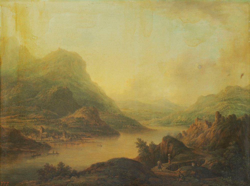 River Landscape by Christian Georg Schutz: Fine art print