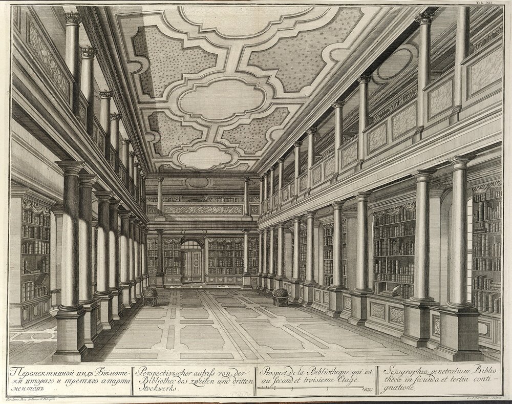 Library from The Building of the Imperial Academy of Sciences