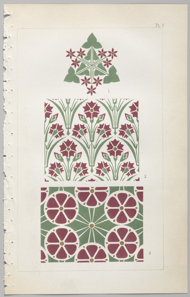 The art of decorative design: with an appendix, giving the hours of the day at which flowers open, published by Day & Son, London, 1862 by Christopher Dresser