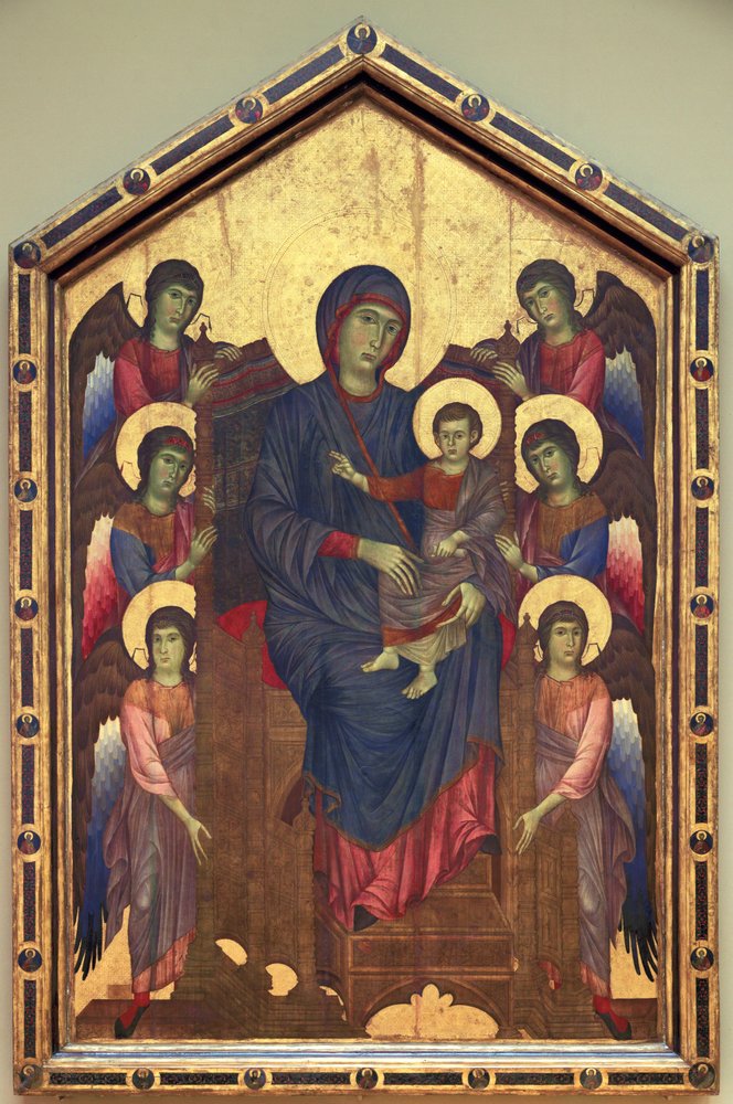 The Virgin and Child in Majesty Surrounded by Six by Cimabue (c.1240-c.1301)