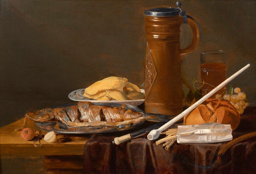 Still Life with Clay Pipe by Charlotte Evans