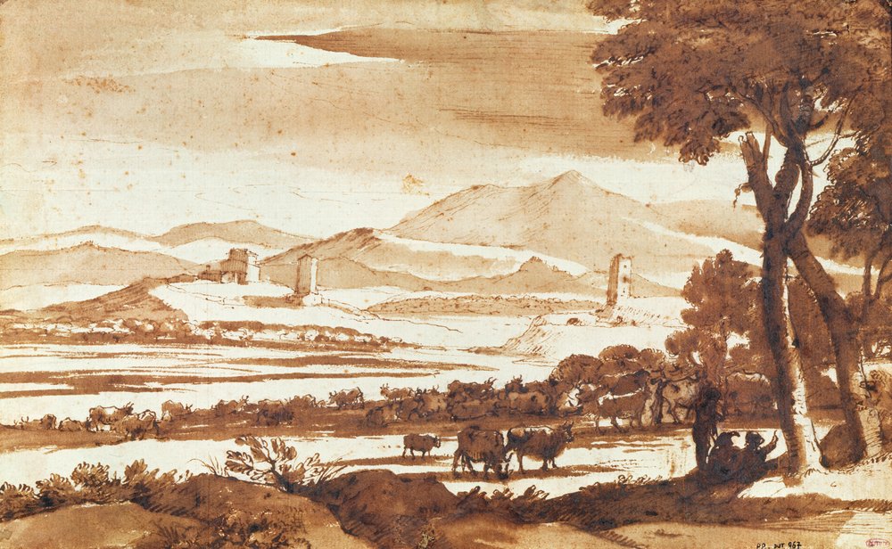 Landscape of the Roman Countryside by Claude Lorrain