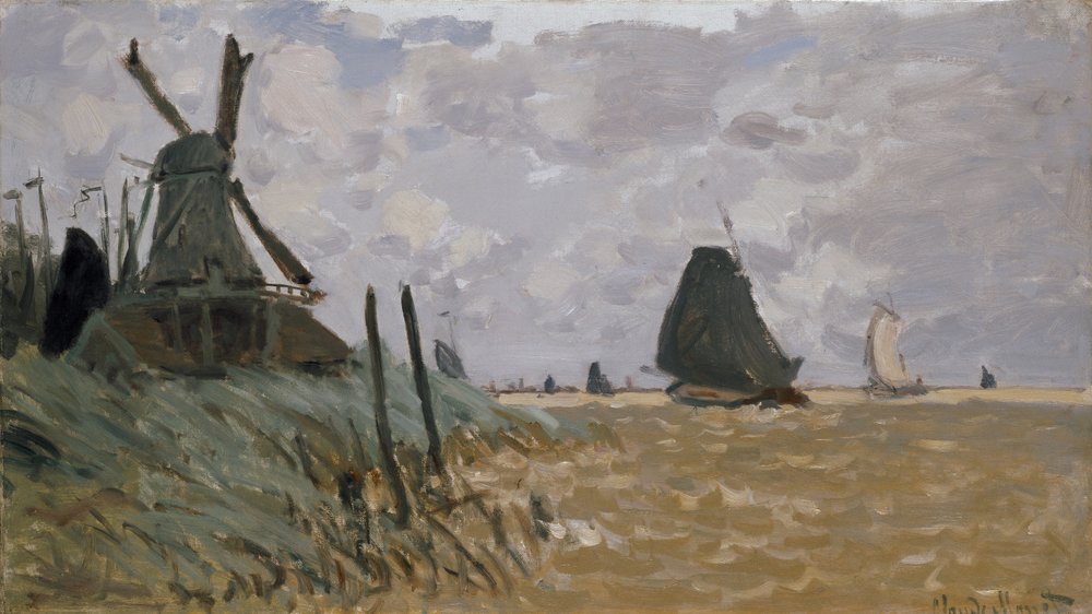 A Windmill Near Zaandam by Claude Monet: Buy fine art prints