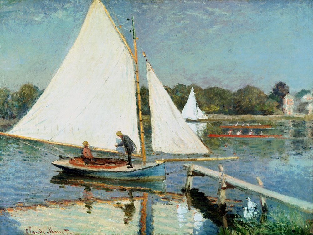 Sailing at Argenteuil, c. 1874 by Claude Monet