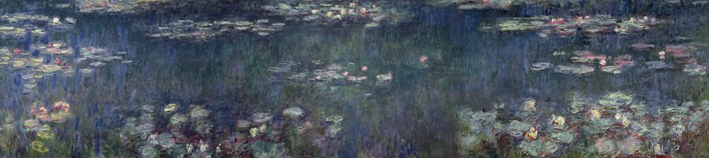 Waterlilies: Green Reflections, 1914-18 (left and right section) by Claude Monet