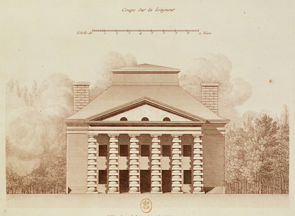 Elevation of the house of the director of the salt works in the 'ideal ...