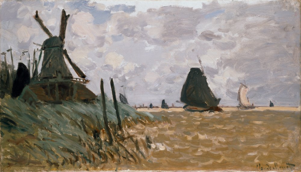 A Mill near Zaandam, 1871 by Claude Monet: Fine art print