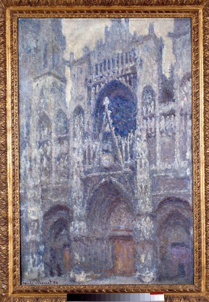 Rouen Cathedral, the Portal, dull weather, harmony in grey