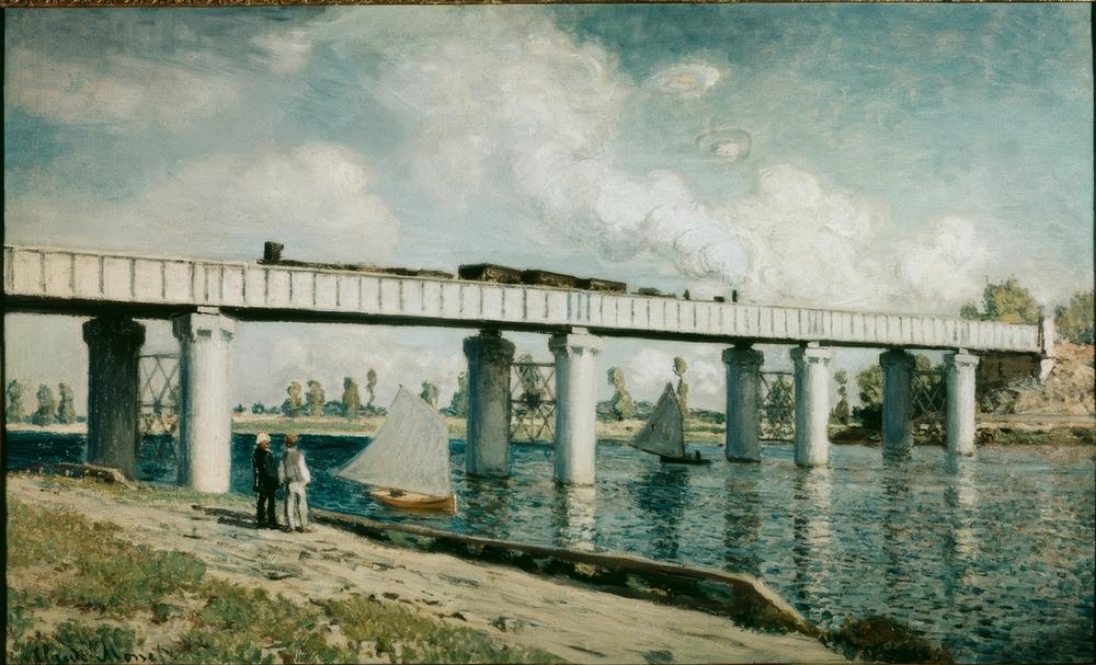 The Railway Bridge at Argenteuil by Claude Monet