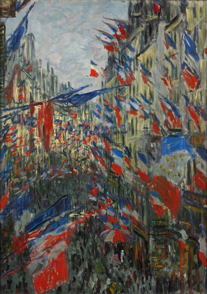クロード・モネ、「Rue Saint-Denis Festivities on Claude_Monet_-_Rue_Saint-