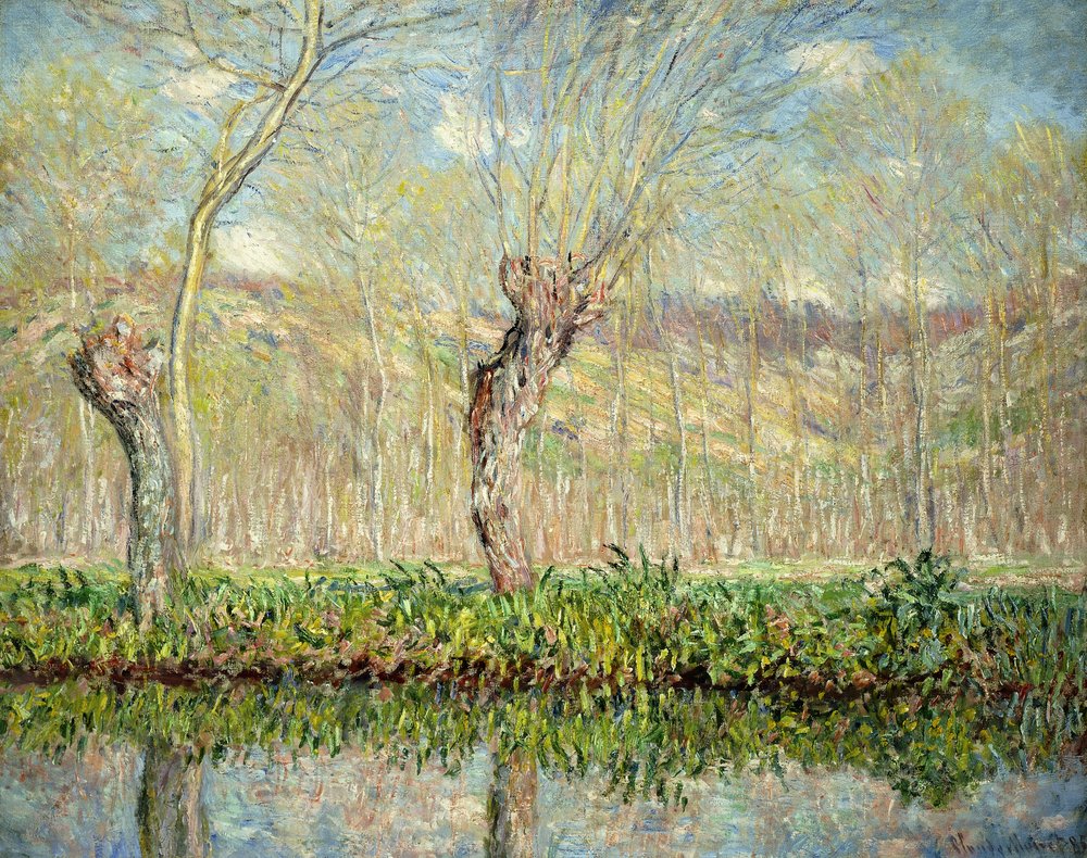 Spring, the Border of l'Epte by Claude Monet