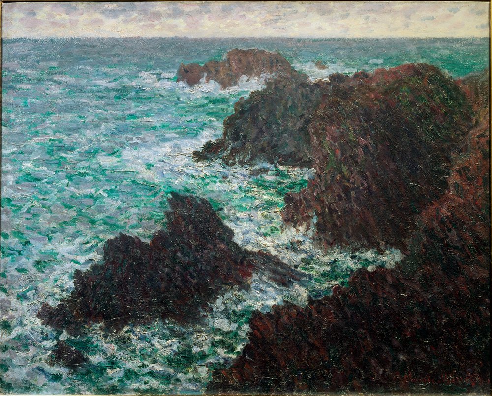 The rocks of Belle-Ile, the wild coast by Claude Monet