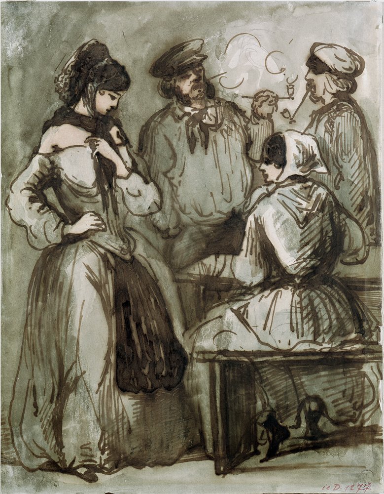 Grisettes and Workers by Constantin Guys: Fine art print