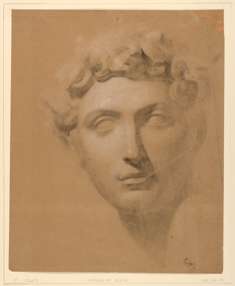 Male Head From a Plaster Cast by Daniel Huntington