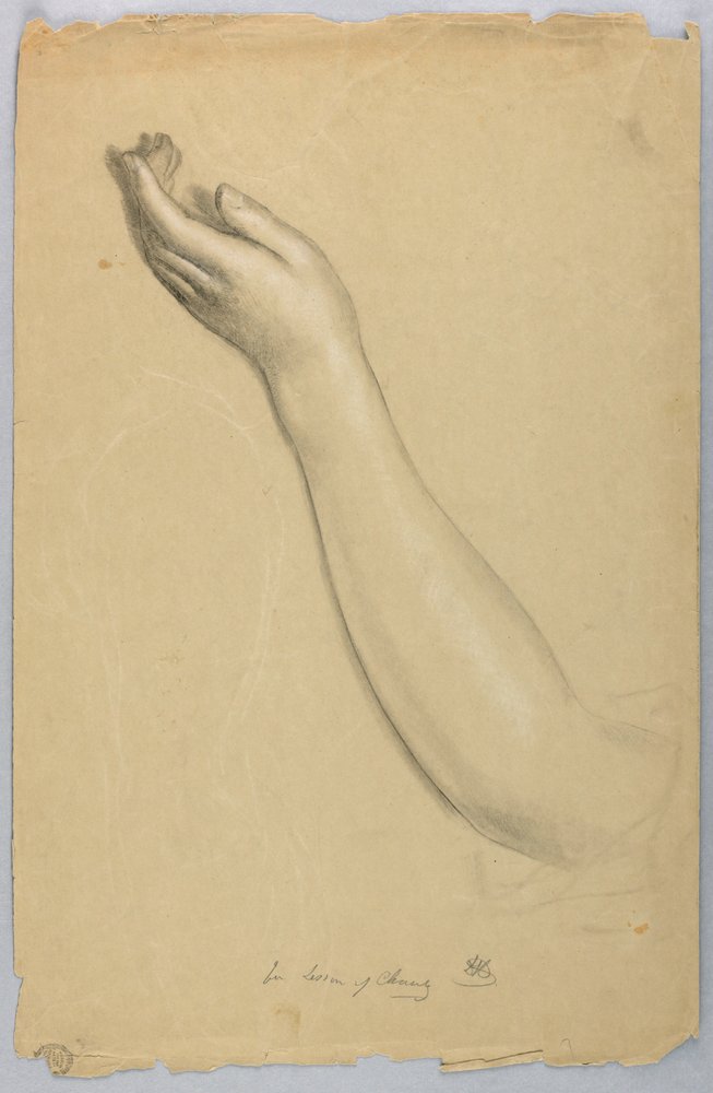 Study of Left Hand for 'Lesson of Charity'