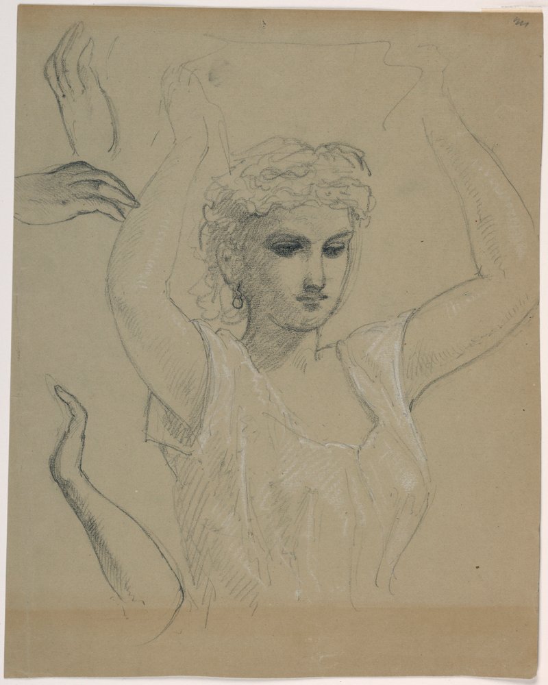 Woman With Hands Raised by Daniel Huntington