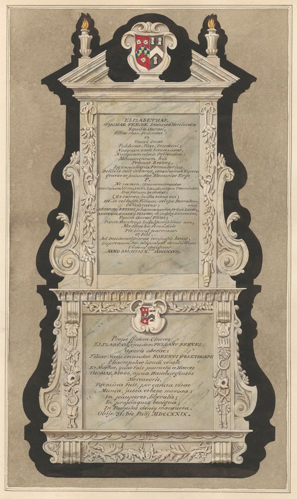 Memorial to Elizabeth Field and Elizabeth Reeves from Cranford Church