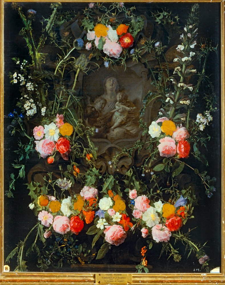 Madonna in a Wreath of Flowers by Daniel Seghers