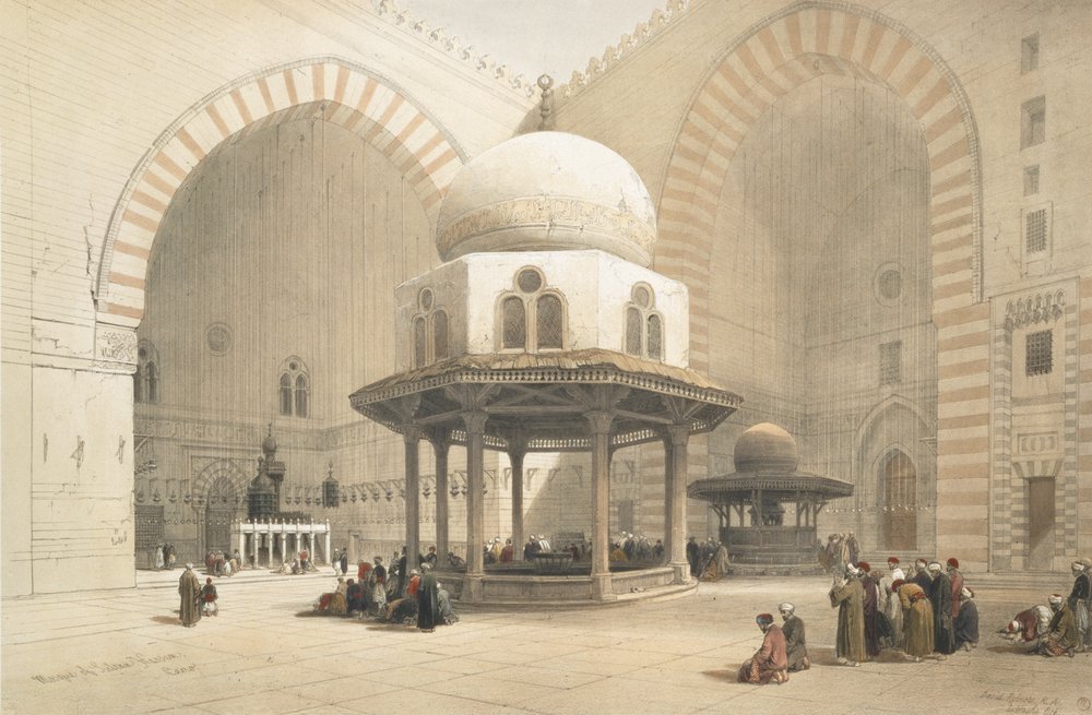 Interior of the Mosque of Sultan El Ghoree, Cairo, from Egypt and Nubia, Vol. 3 by David Roberts