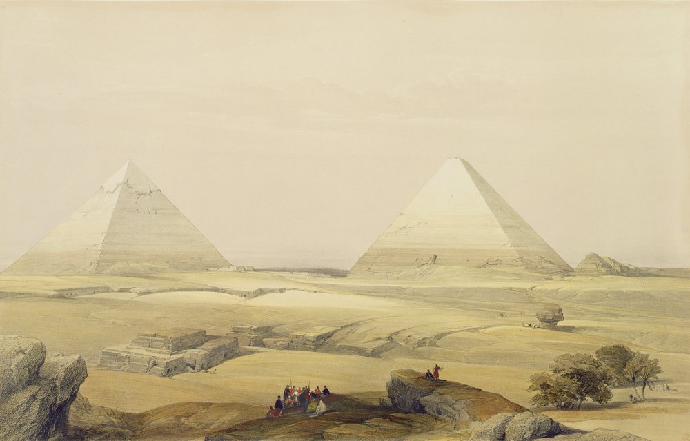 The Pyramids of Giza, from Egypt and Nubia, Vol. 1 by David Roberts