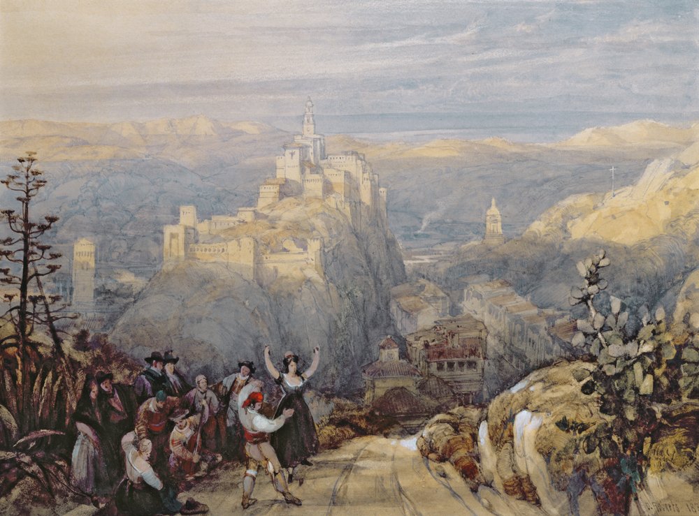 The Town and Castle at Loja, Spain, 1834 by David Roberts