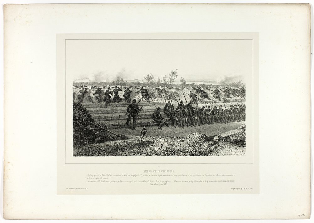 Light infantry ambush, from Souvenirs d’Italie: Expedition to Rome by Denis-Auguste-Marie Raffet