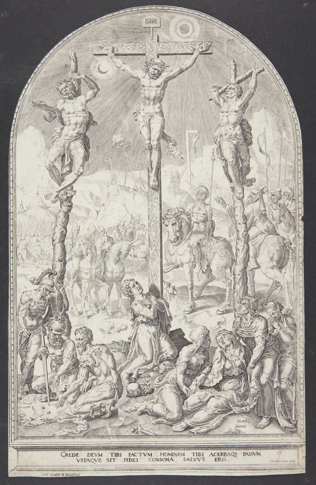 Christ on the Cross Between the Two Thieves by Dirck Volckertsz. Coornhert