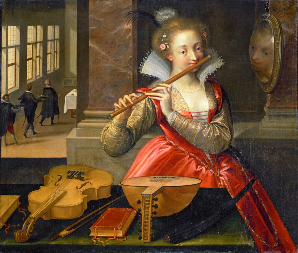 Female Flute-Player, an Allegory on Music