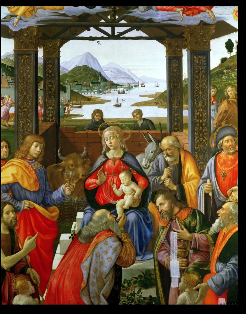 Adoration of the Magi (detail) by Domenico Ghirlandaio