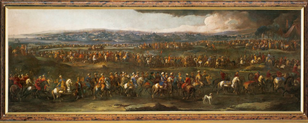 The Turks before Constantinople by Domenico (1612-75) Gargiulo