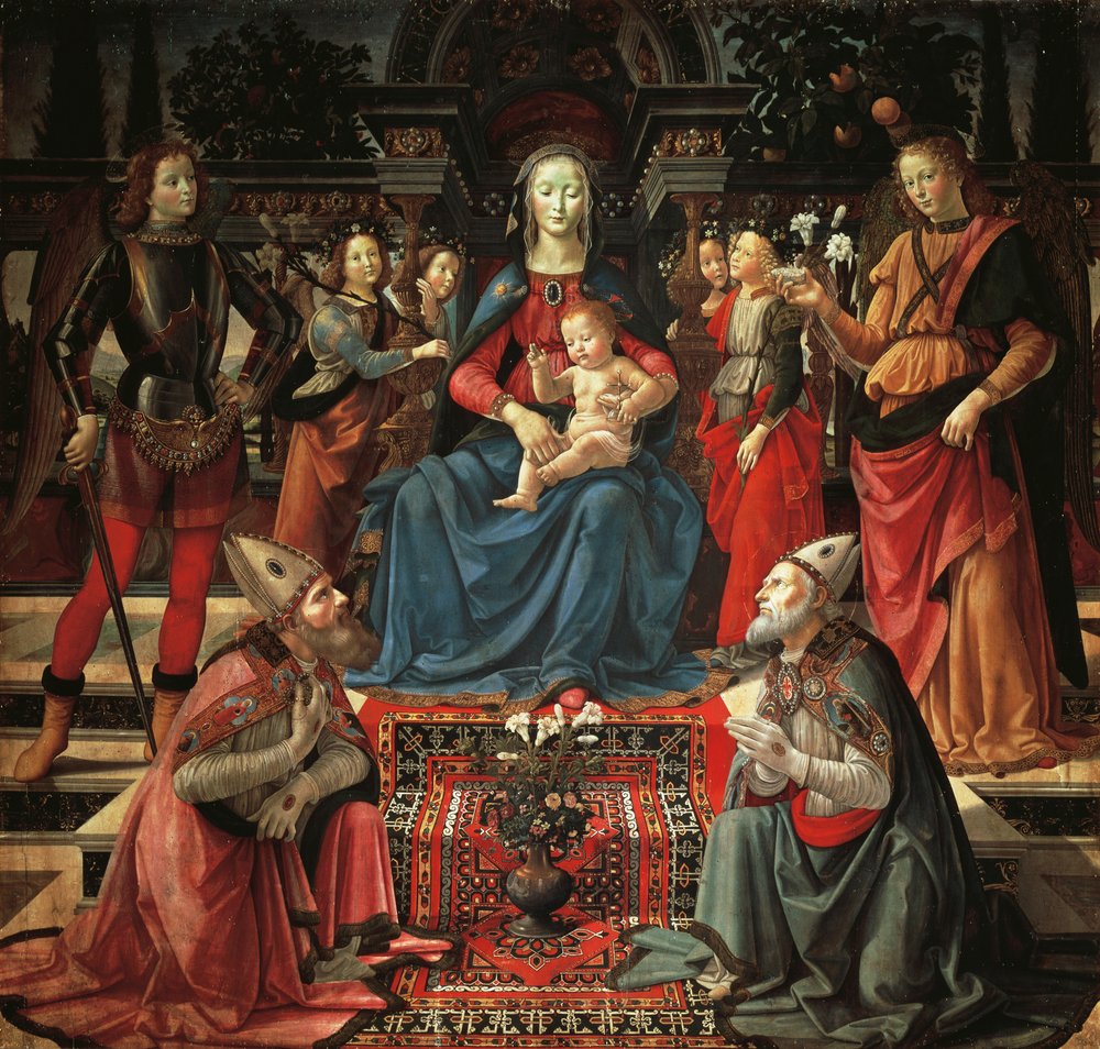 Madonna and Child Enthroned with Saints Zenobius, Just, Michael the ...