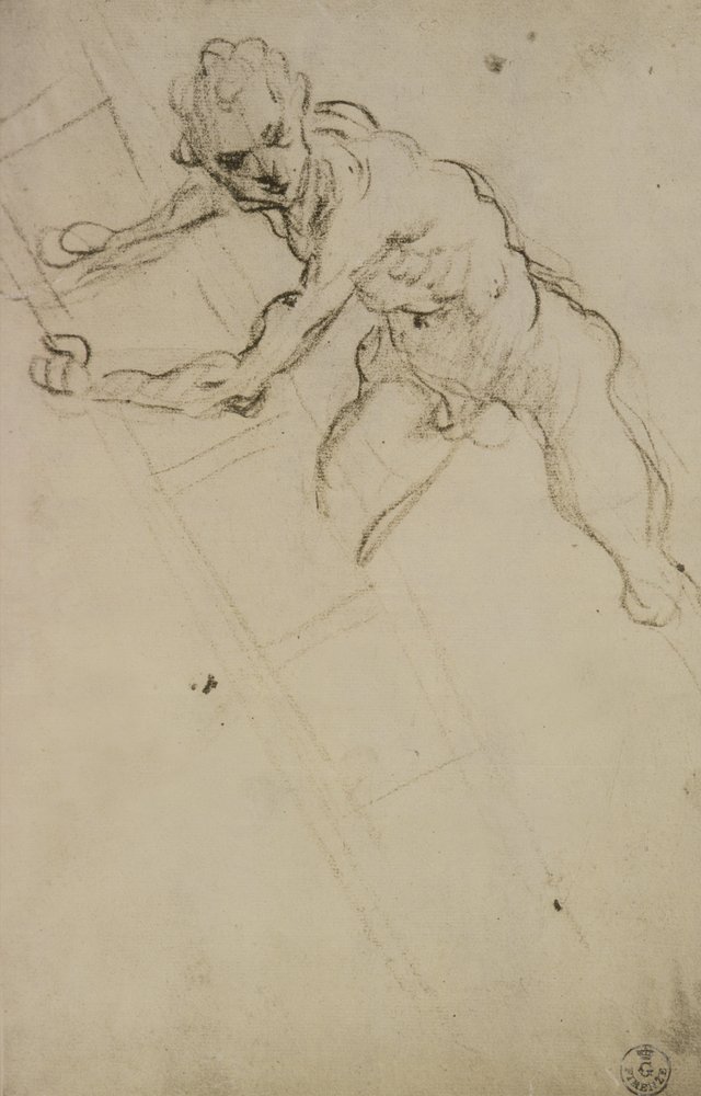Study of a Figure for the Crucifixion by Domenico Robusti Tintoretto