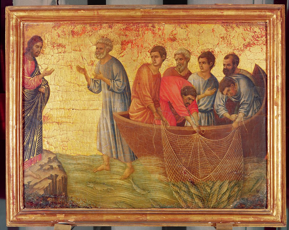 The Apparition on the Lake of Tiberiade, from the story of Christ after ...