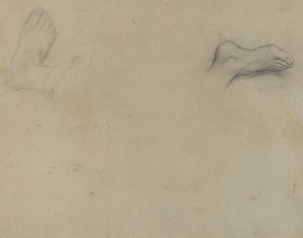 Studies of Feet (verso) by Edgar Degas
