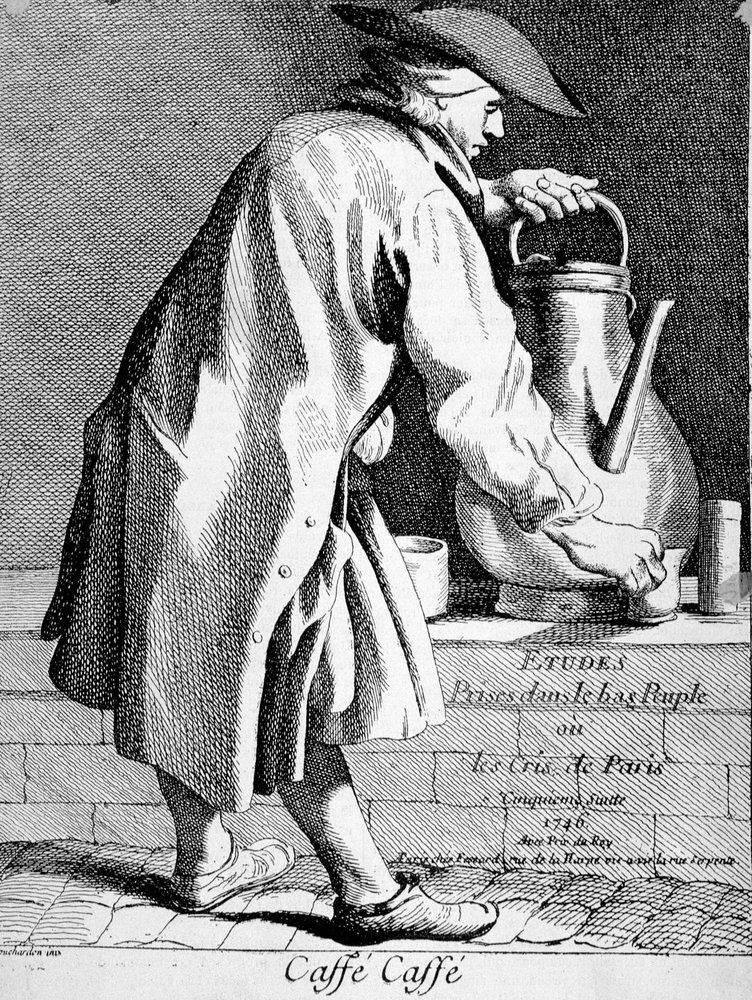 Coffee merchant - drawing by Bouchardon by Edmé Bouchardon