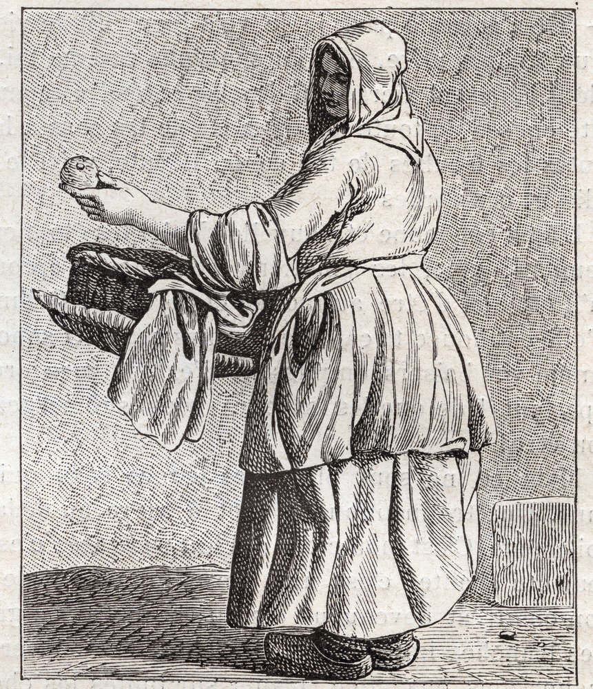 The Baked Apple Merchant - Small Trade of Paris (Studies Taken from the Lower People, or the Cries of Paris) - engraving by Edme Bouchardon by Edmé Bouchardon