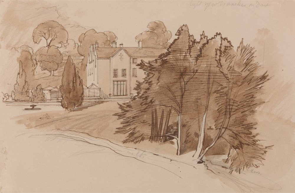 Manor (Knowsley Lane) by Edward Lear
