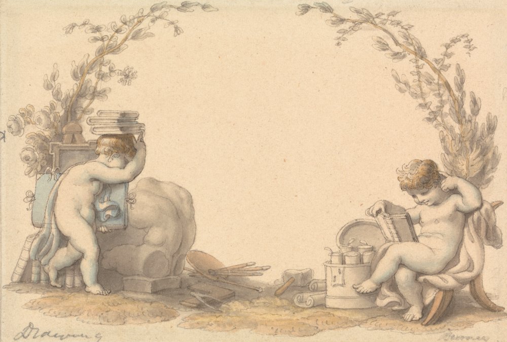 Allegory of Drawing by Edward Francis Burney: Fine art print