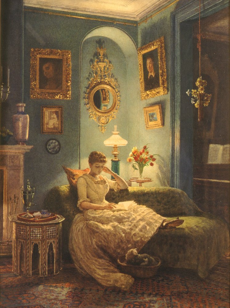 An Evening at Home, 1888 by Edward John Poynter