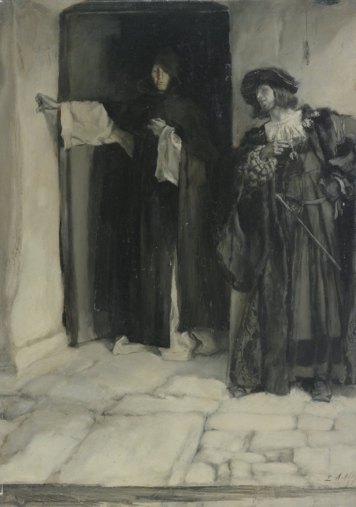 The Duke and Friar Thomas, from Measure for Measure, Act I, Scene iii by Edwin Austin Abbey