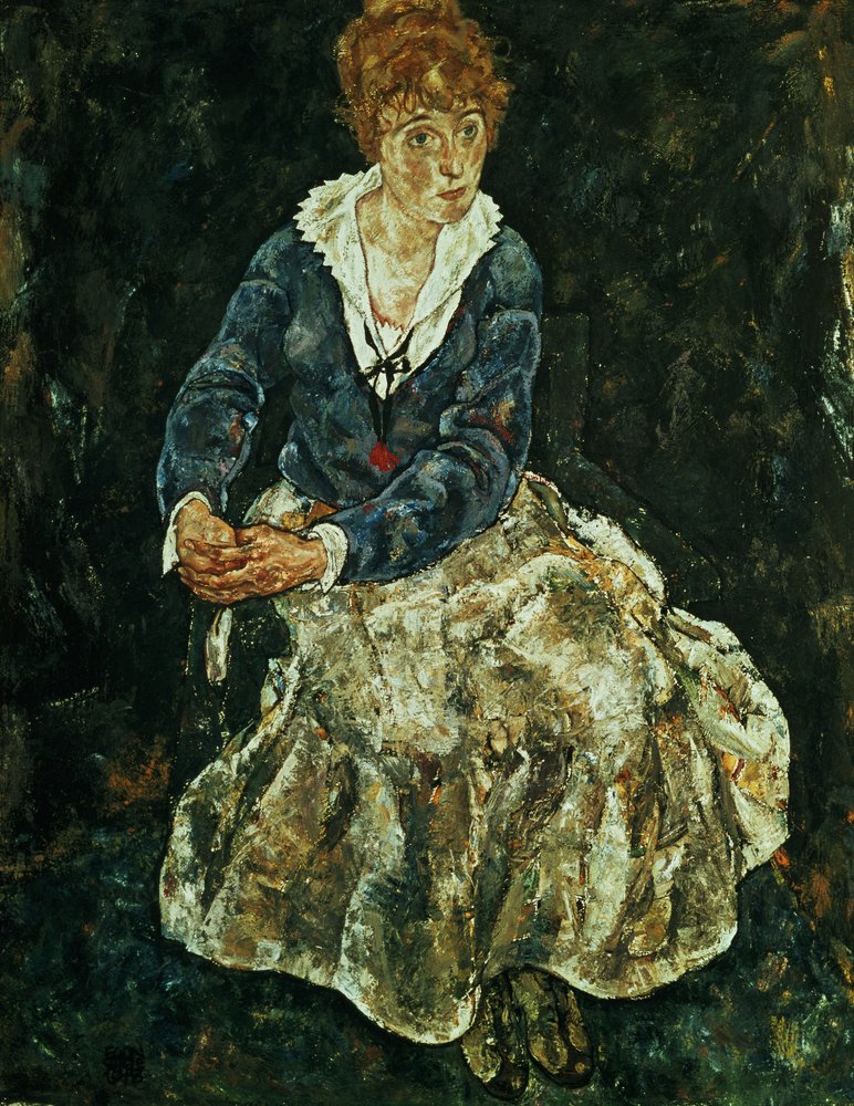 The Artist's Wife Seated, c.1912 by Egon Schiele
