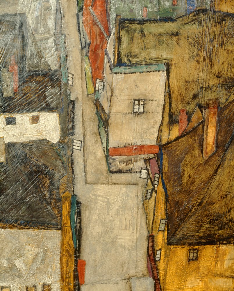 Pintura de Krumau, de Egon Schiele – Impressão artística em tela no