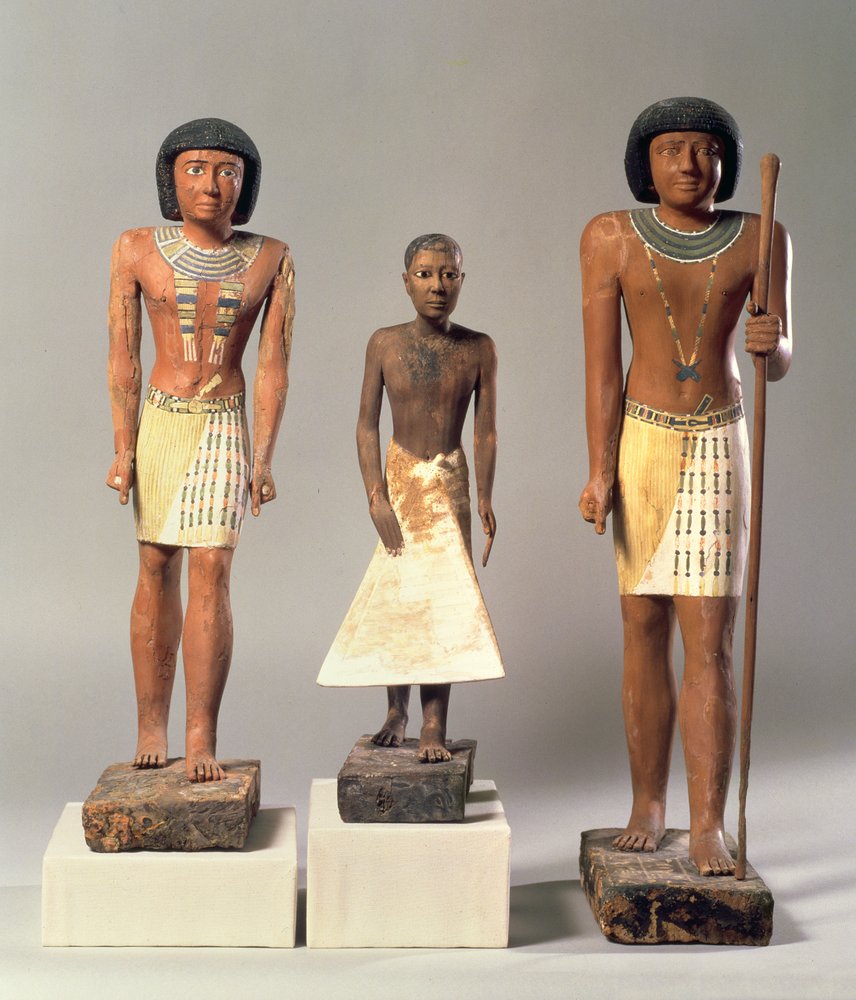 Three Statues of Metjetji, possibly from Saqqara, Old Kingdom, late Dynasty V to early Dynasty VI (c.2360-2340 BC) by Egyptian