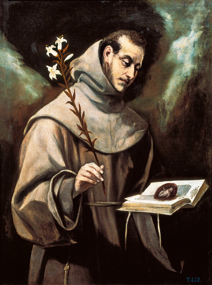 Portrait of Saint Anthony of Padua by El Greco