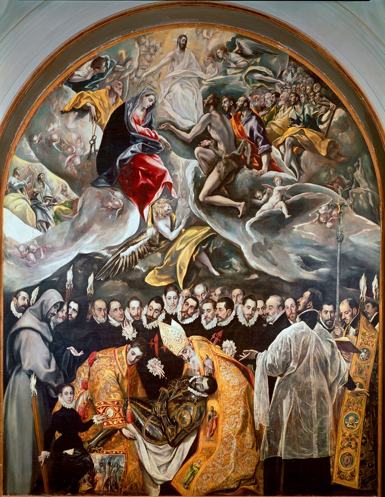 The funeral of the Count of Orgaz, lower detail of the painting by Domenikos Theotokopoulos, called El Greco by El Greco