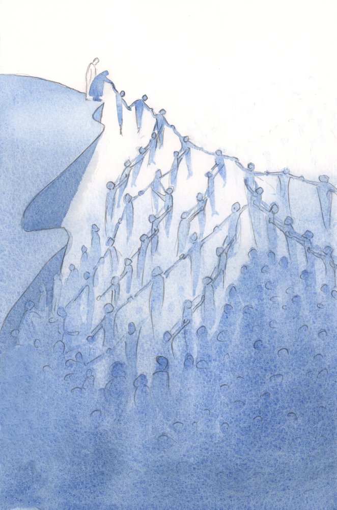 He showed me how one simple prayer of ours can unite Him to others. He touches them by His grace, and so helps all their loved ones. by Elizabeth Wang