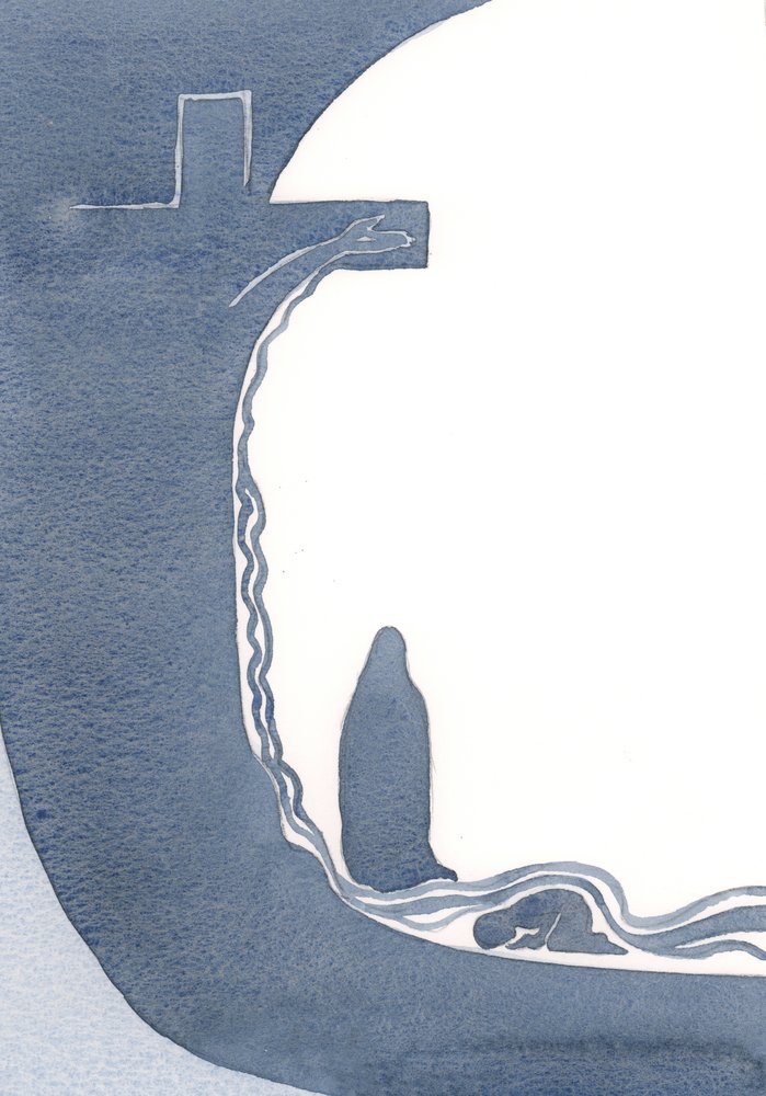 He showed me the Cross, upright, His Mother beneath it, and His Blood in a vast out-pouring, flowing over me. by Elizabeth Wang