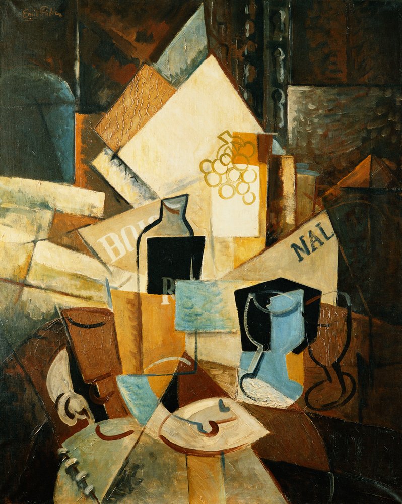 Emil Filla、エミール・フィラ【Cubist Still Life】 Cubist Still Life by Emil Filla: Buy fine art print