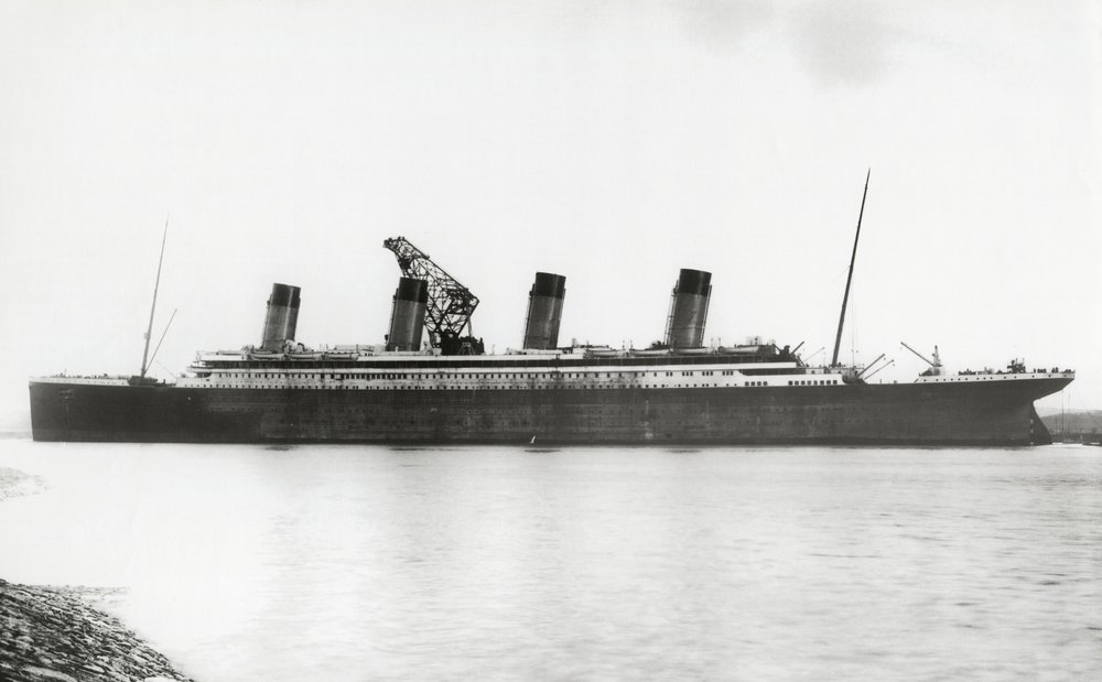 RMS Titanic nearing completion, 08 January 1912 by English Photographer